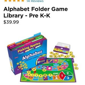 LIKE NEW ✨Alphabet File Folder Board Games (set of 10)